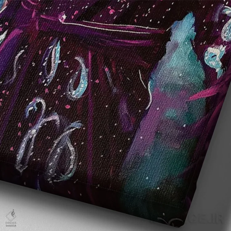 تابلو دکوراتیو ریک فلیر پسر طبیعت اثر جوئل تش - نمای نزدیک بافت بوم