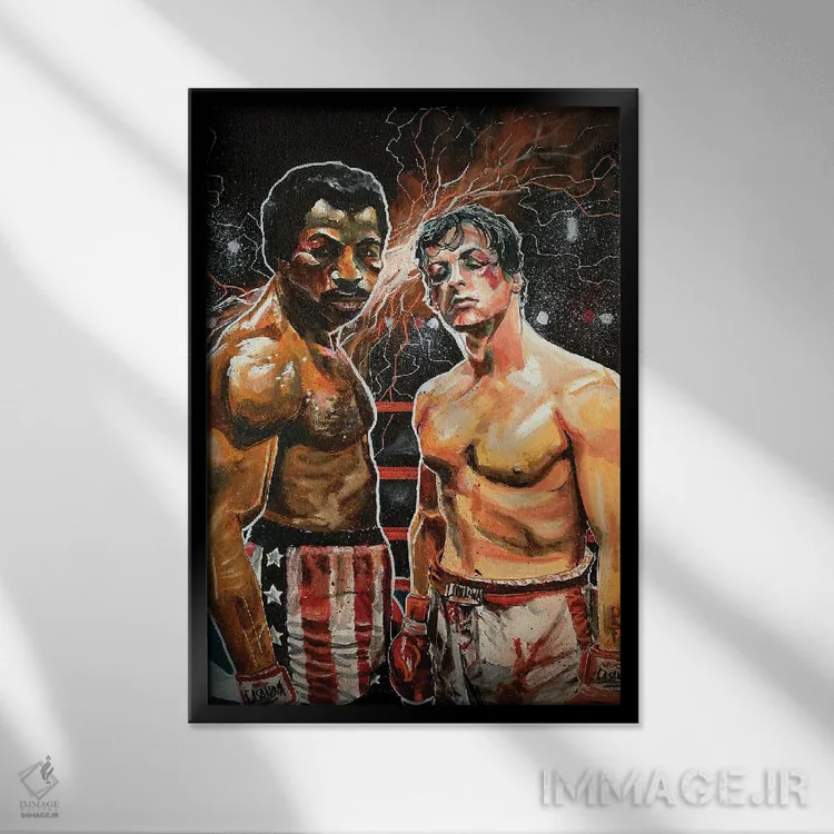تابلو دکوراتیو گلادیاتورها اثر جوئل تش - نمای قابدار مشکی