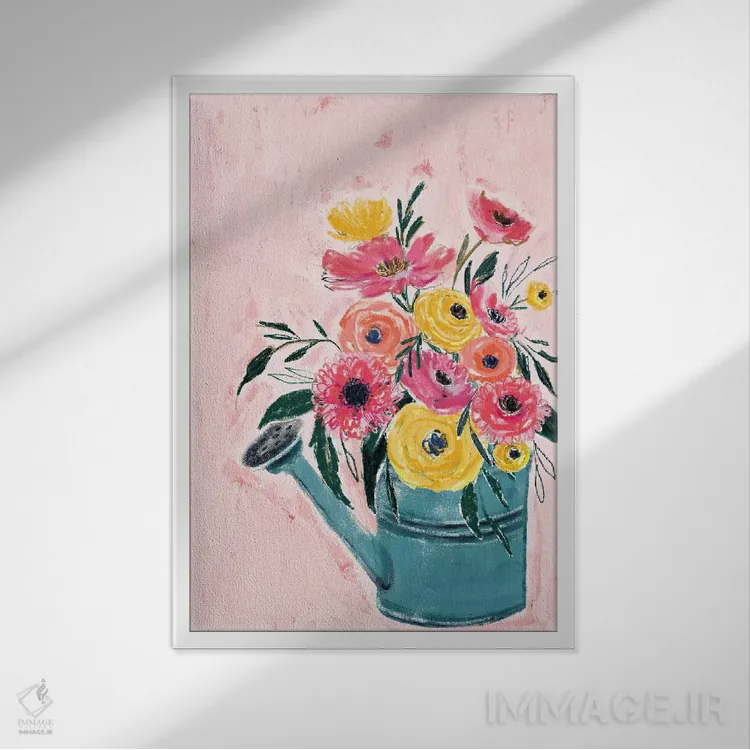 تابلو دکوراتیو باغ بهاری اثر جوی تینگ - نمای قابدار سفید