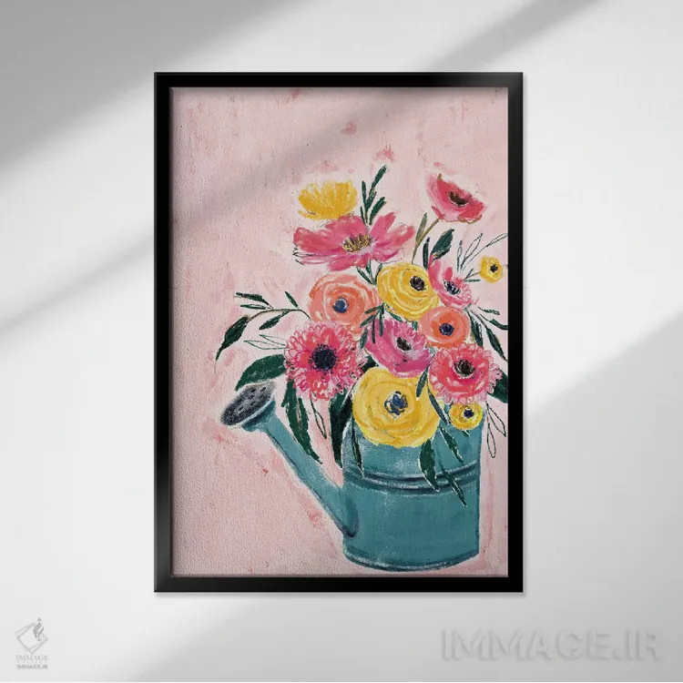 تابلو دکوراتیو باغ بهاری اثر جوی تینگ - نمای قابدار مشکی