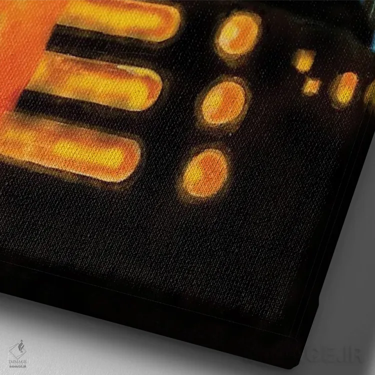 تابلو دکوراتیو ویدر اثر جوئل تش - نمای نزدیک بافت بوم