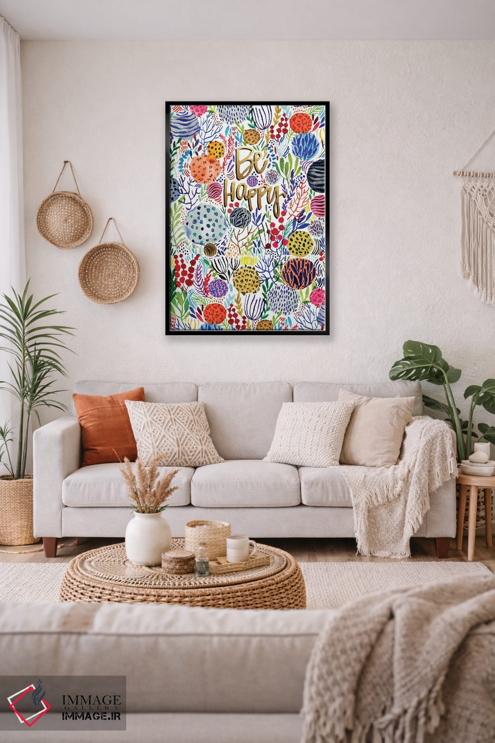 تابلو دکوراتیو گل های آبرنگی اثر جوی تینگ - D4B