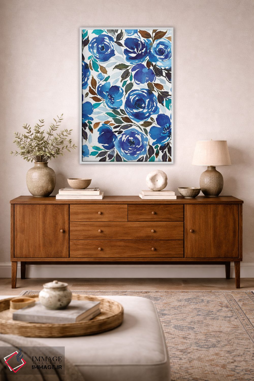 تابلو دکوراتیو گل های آبرنگی اثر جوی تینگ - D3W