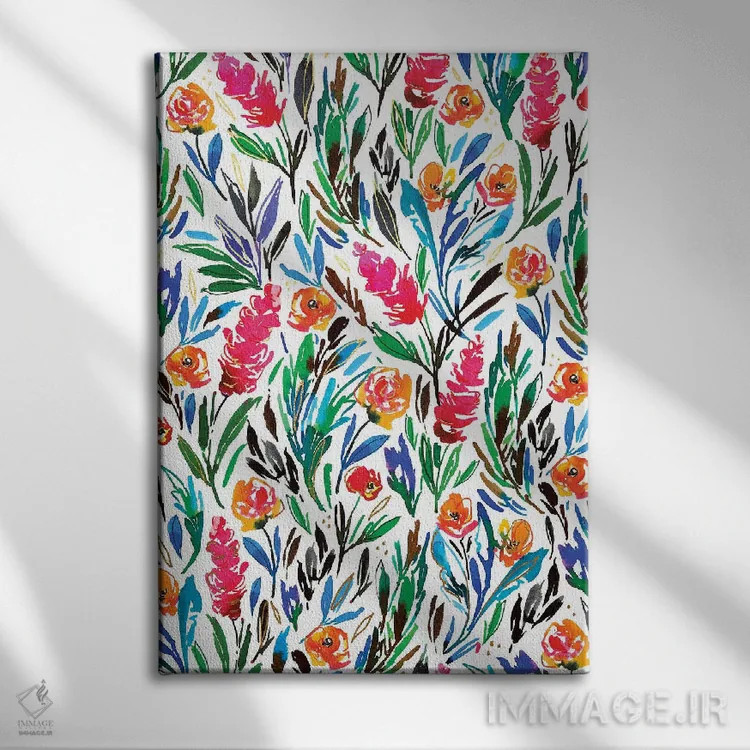 تابلو دکوراتیو سرگرمی گل ها شماره ۳ اثر جوی تینگ - نمای روبهرو روی دیوار