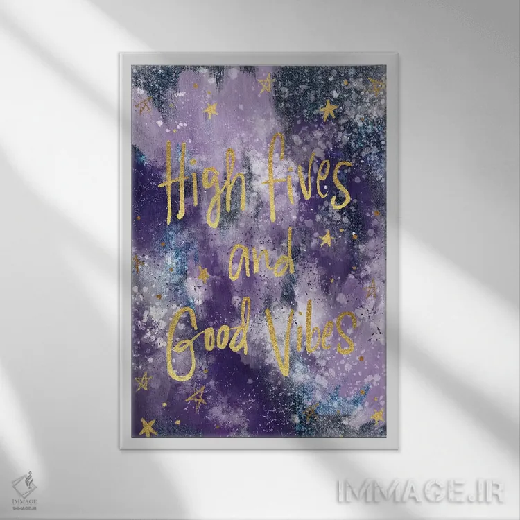 تابلو دکوراتیو حس خوب شماره ۲ اثر جوی تینگ - نمای قابدار سفید