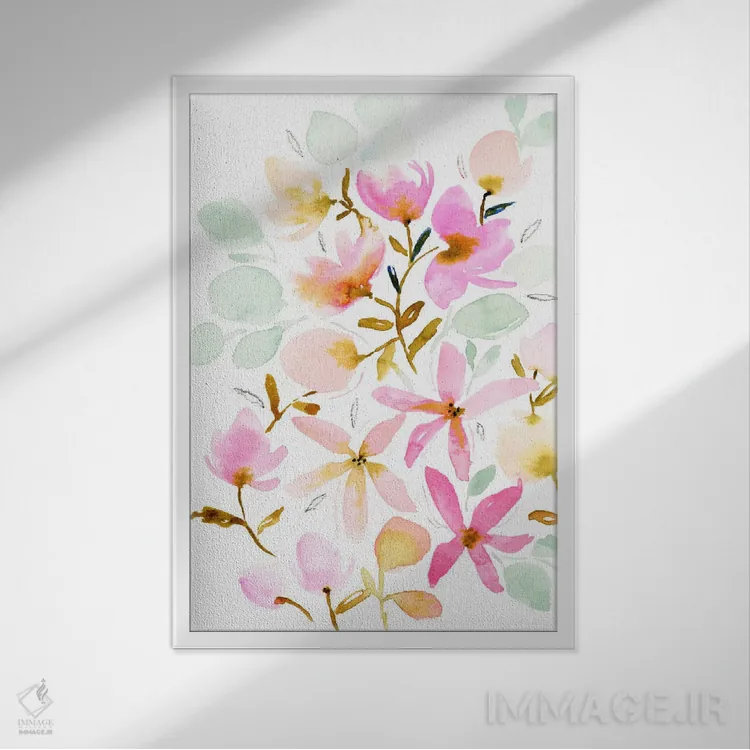 تابلو دکوراتیو رویاها در پاستل اثر جوی تینگ - نمای قابدار سفید