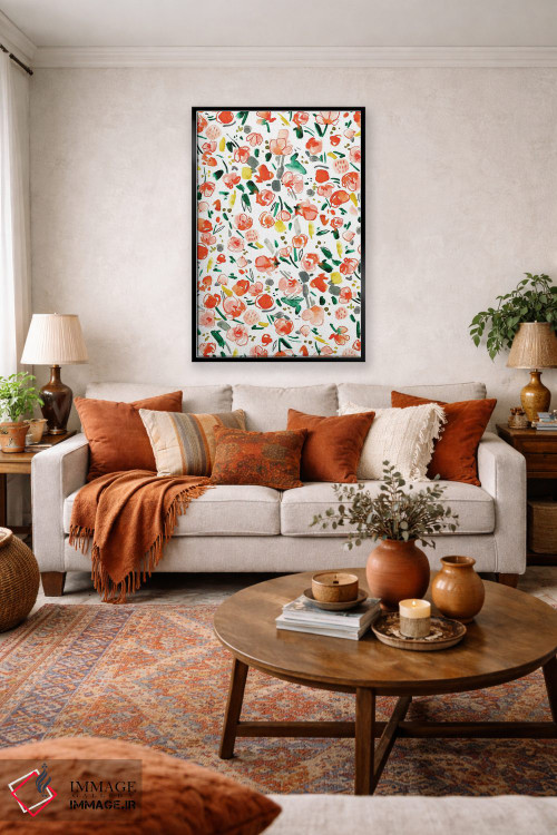 تابلو دکوراتیو گل های هلو شماره ۵ اثر جوی تینگ - D4B