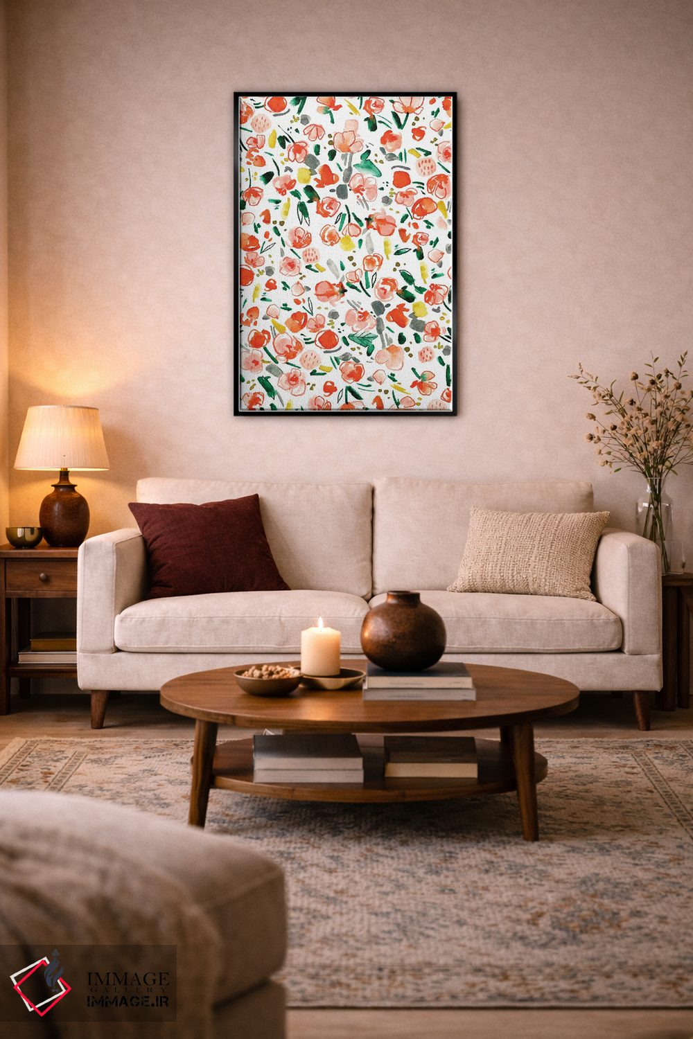 تابلو دکوراتیو گل های هلو شماره ۵ اثر جوی تینگ - D6B