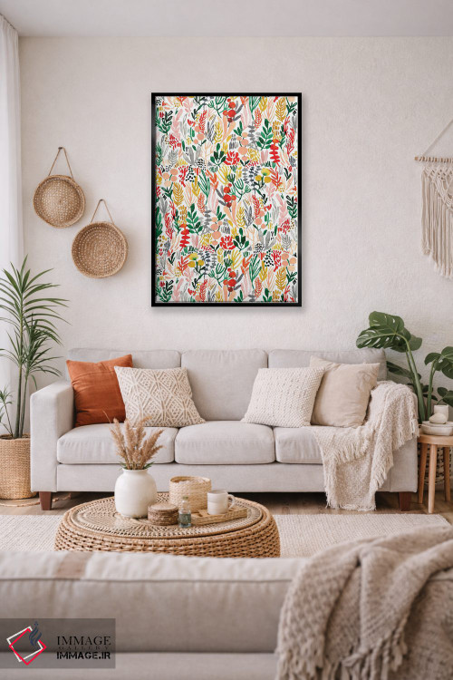 تابلو دکوراتیو گل های هلو شماره ۶ اثر جوی تینگ - D3B