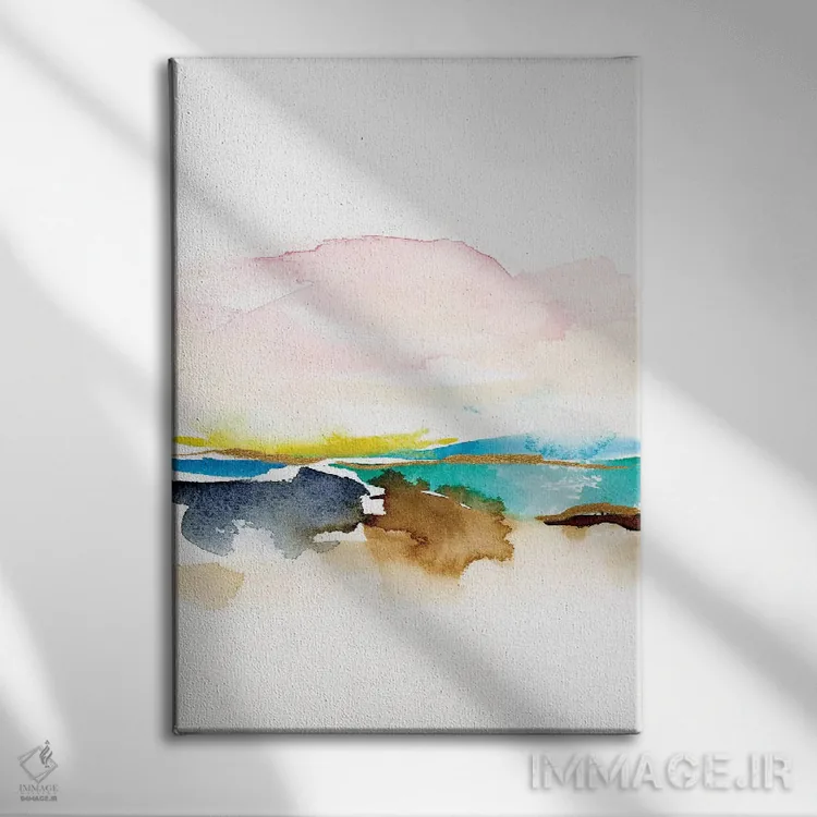 تابلو مینیمال مناظر انتزاعی شماره ۵ اثر جوی تینگ - نمای روبهرو روی دیوار