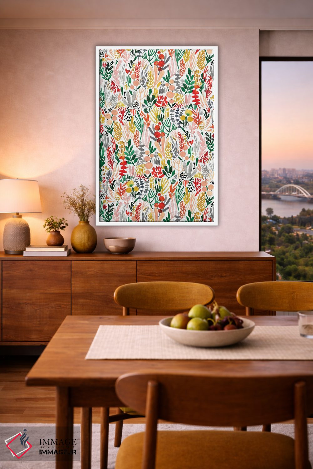 تابلو دکوراتیو گل های هلو شماره ۶ اثر جوی تینگ - D5W