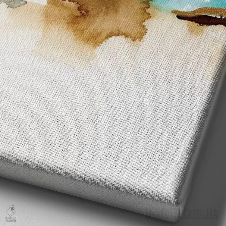 تابلو مینیمال مناظر انتزاعی شماره ۵ اثر جوی تینگ - نمای نزدیک بافت بوم