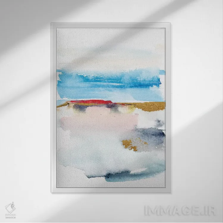 تابلو مینیمال مناظر انتزاعی شماره ۶ اثر جوی تینگ - نمای قابدار سفید