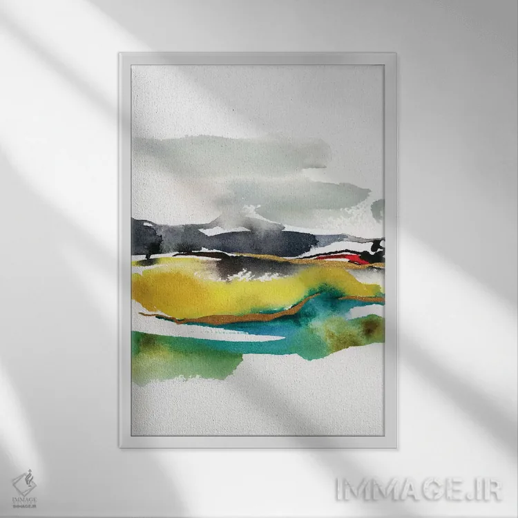 تابلو مینیمال مناظر انتزاعی شماره ۱ اثر جوی تینگ - نمای قابدار سفید