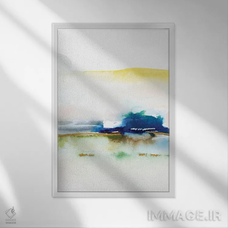 تابلو مینیمال مناظر انتزاعی شماره ۲ اثر جوی تینگ - نمای قابدار سفید