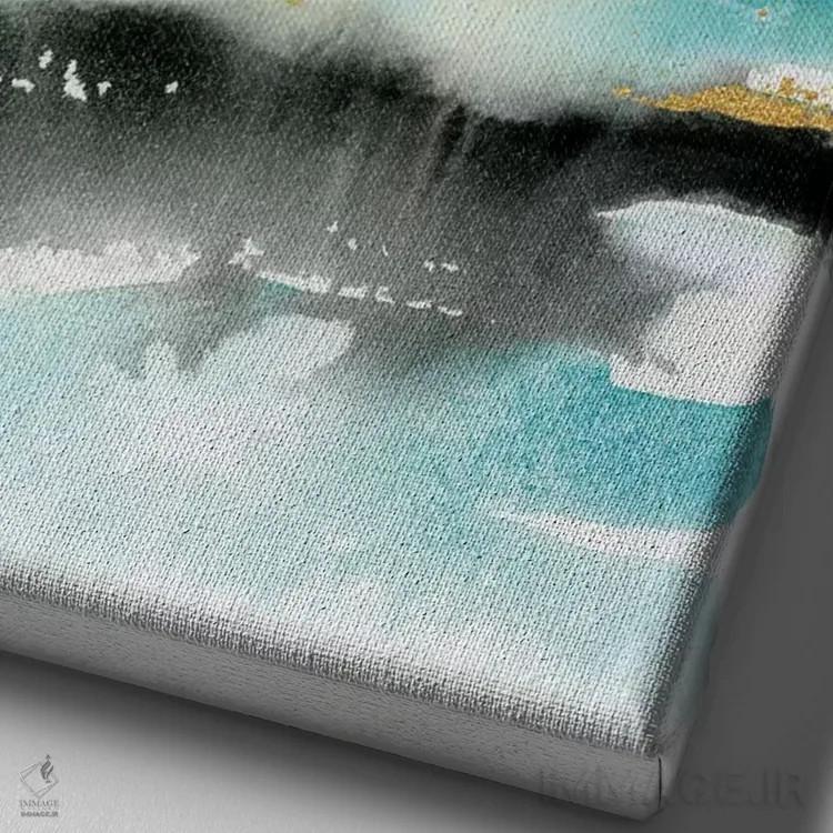 تابلو مینیمال مناظر انتزاعی شماره ۳ اثر جوی تینگ - نمای نزدیک بافت بوم