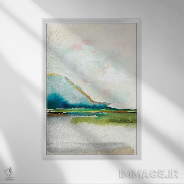 تابلو مینیمال مناظر انتزاعی شماره ۴ اثر جوی تینگ - نمای قابدار سفید