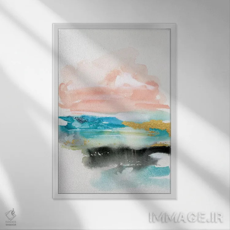 تابلو مینیمال مناظر انتزاعی شماره ۳ اثر جوی تینگ - نمای قابدار سفید