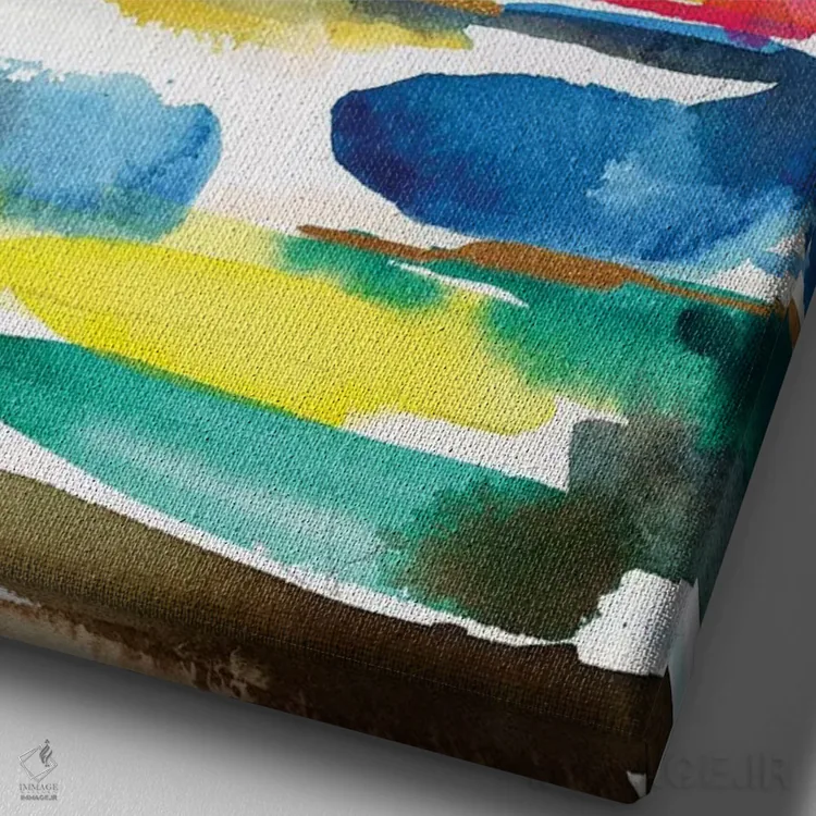 تابلو مینیمال مناظر انتزاعی شماره ۷ اثر جوی تینگ - نمای نزدیک بافت بوم