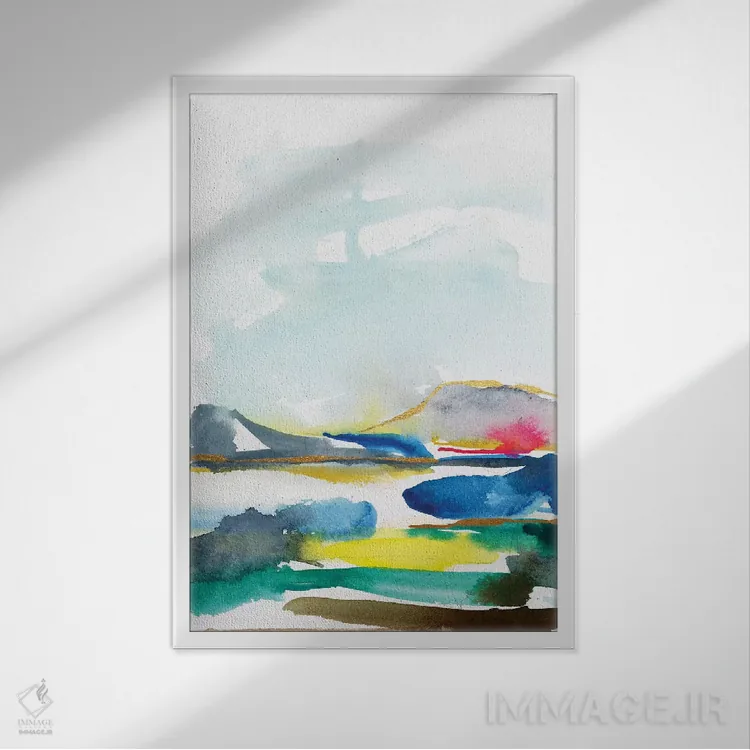 تابلو مینیمال مناظر انتزاعی شماره ۷ اثر جوی تینگ - نمای قابدار سفید