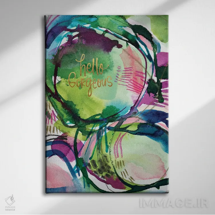 تابلو انتزاعی الهام نقاشانه شماره ۱ اثر جوی تینگ - نمای روبهرو روی دیوار