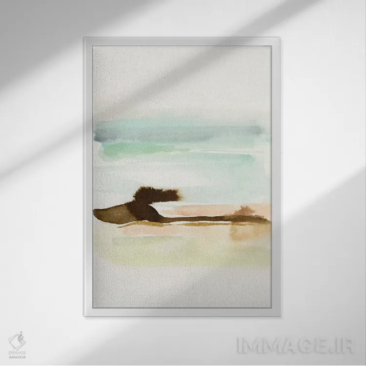 تابلو مینیمال مناظر انتزاعی شماره ۸ اثر جوی تینگ - نمای قابدار سفید