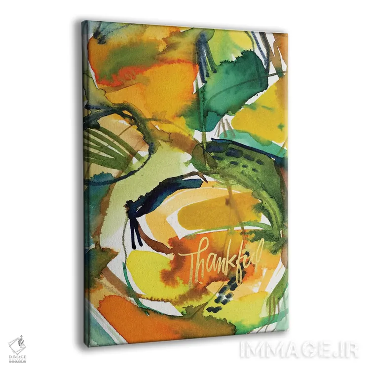 تابلو انتزاعی الهام نقاشانه شماره ۳ اثر جوی تینگ - نمای پرسپکتیو محصول