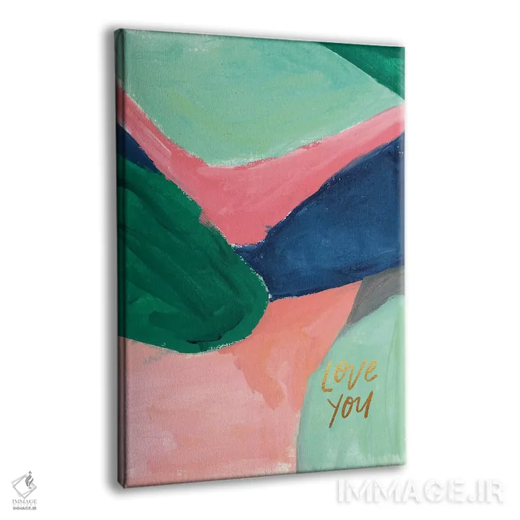 تابلو دکوراتیو بلوک رنگی نقاشانه شماره ۵ اثر جوی تینگ - نمای پرسپکتیو محصول