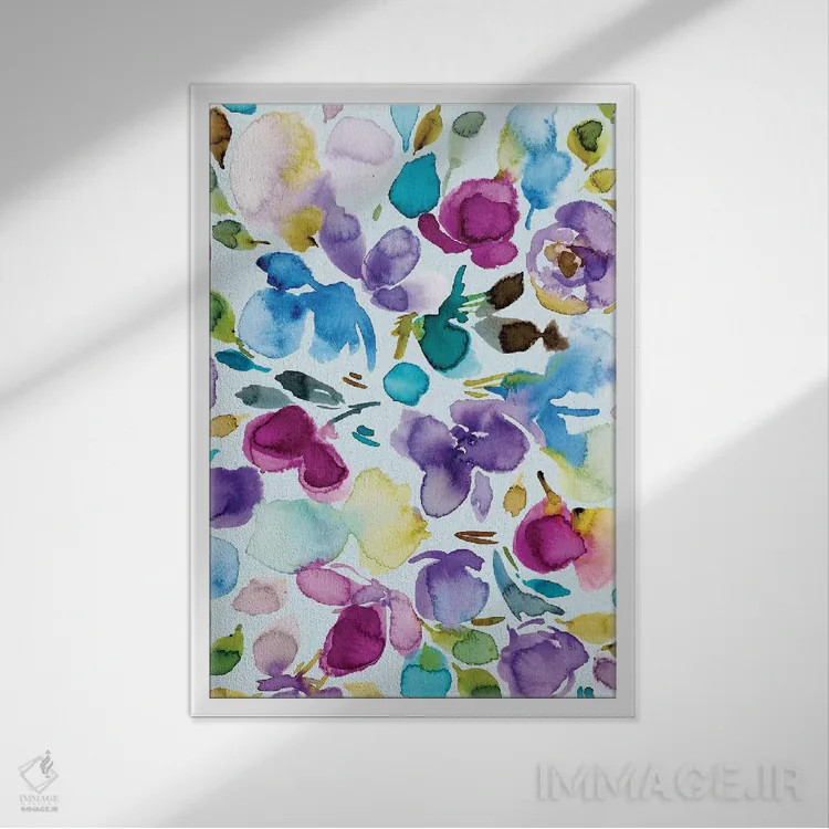 تابلو دکوراتیو جشن گل ها شماره ۳ اثر جوی تینگ - نمای قابدار سفید