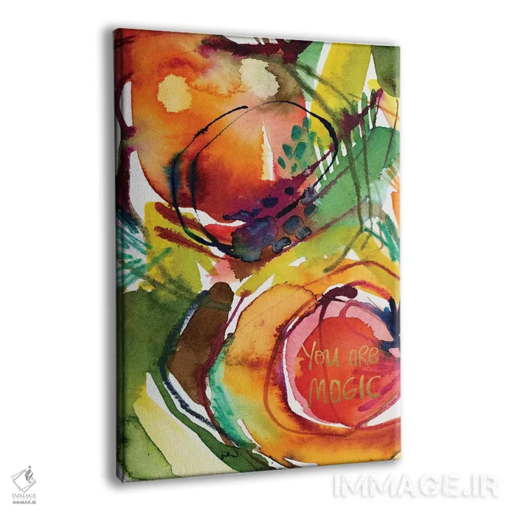 تابلو انتزاعی الهام نقاشانه شماره ۴ اثر جوی تینگ - نمای پرسپکتیو محصول