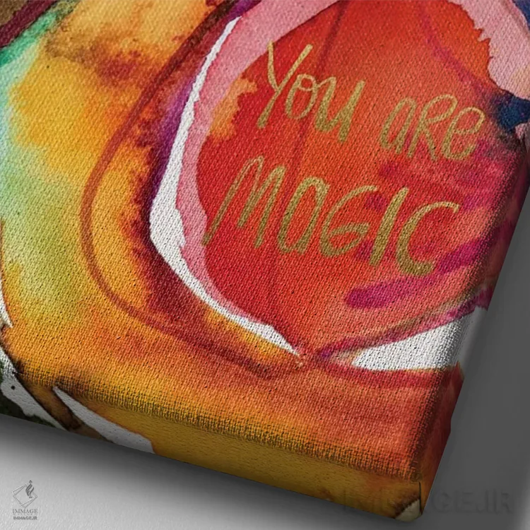 تابلو انتزاعی الهام نقاشانه شماره ۴ اثر جوی تینگ - نمای نزدیک بافت بوم