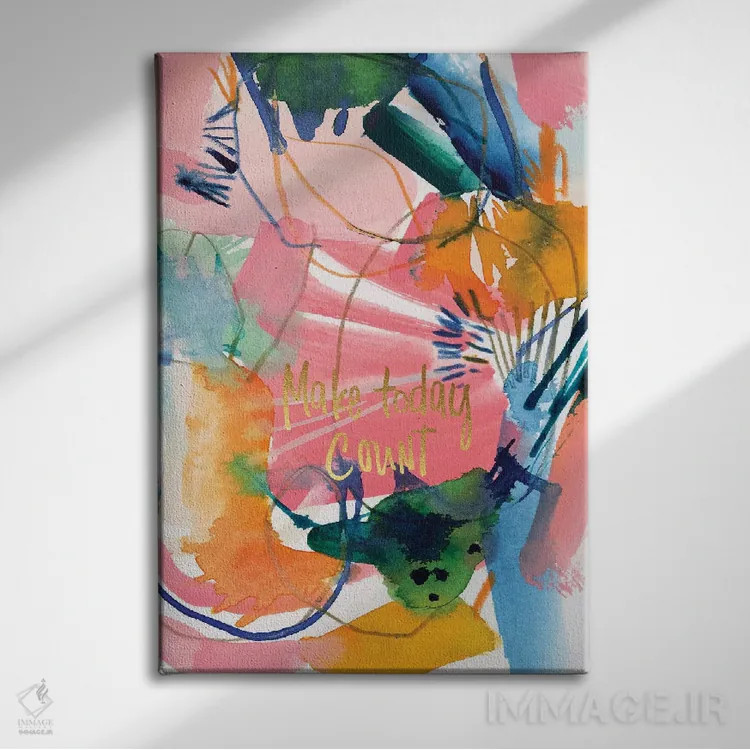 تابلو دکوراتیو الهام نقاشانه شماره ۷ اثر جوی تینگ - نمای روبهرو روی دیوار