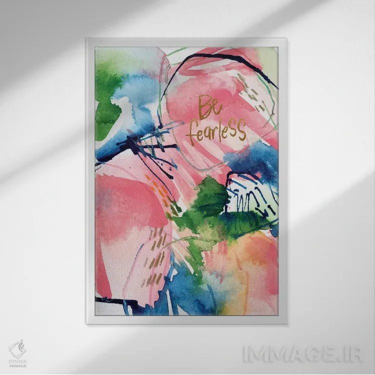 تابلو دکوراتیو الهام نقاشانه شماره ۵ اثر جوی تینگ - نمای قابدار سفید