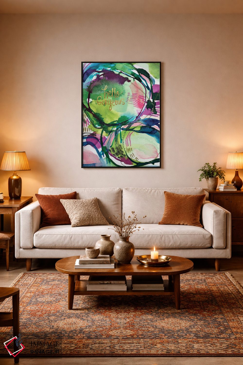 تابلو انتزاعی الهام نقاشانه شماره ۱ اثر جوی تینگ - D3B