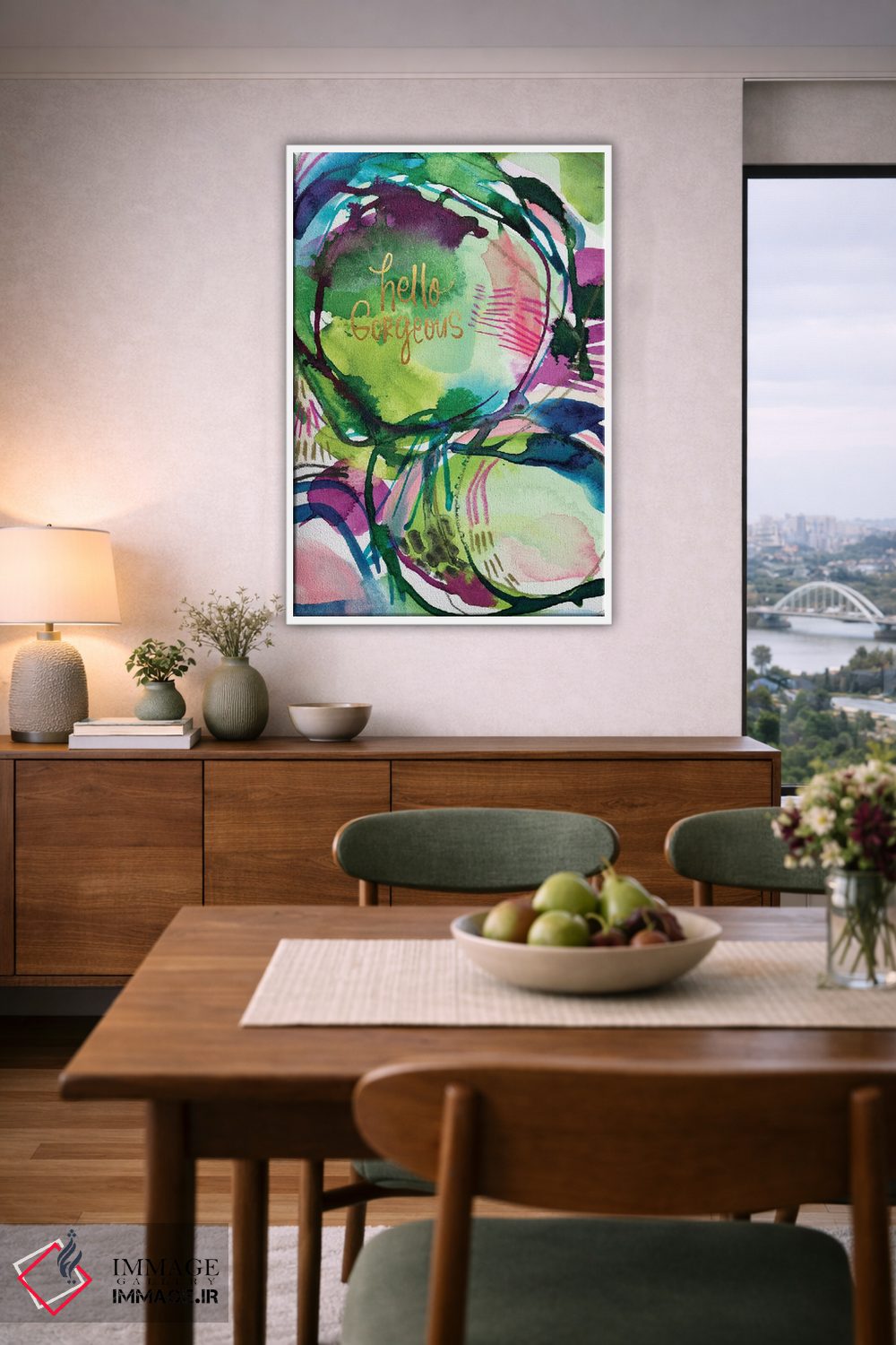 تابلو انتزاعی الهام نقاشانه شماره ۱ اثر جوی تینگ - D6W