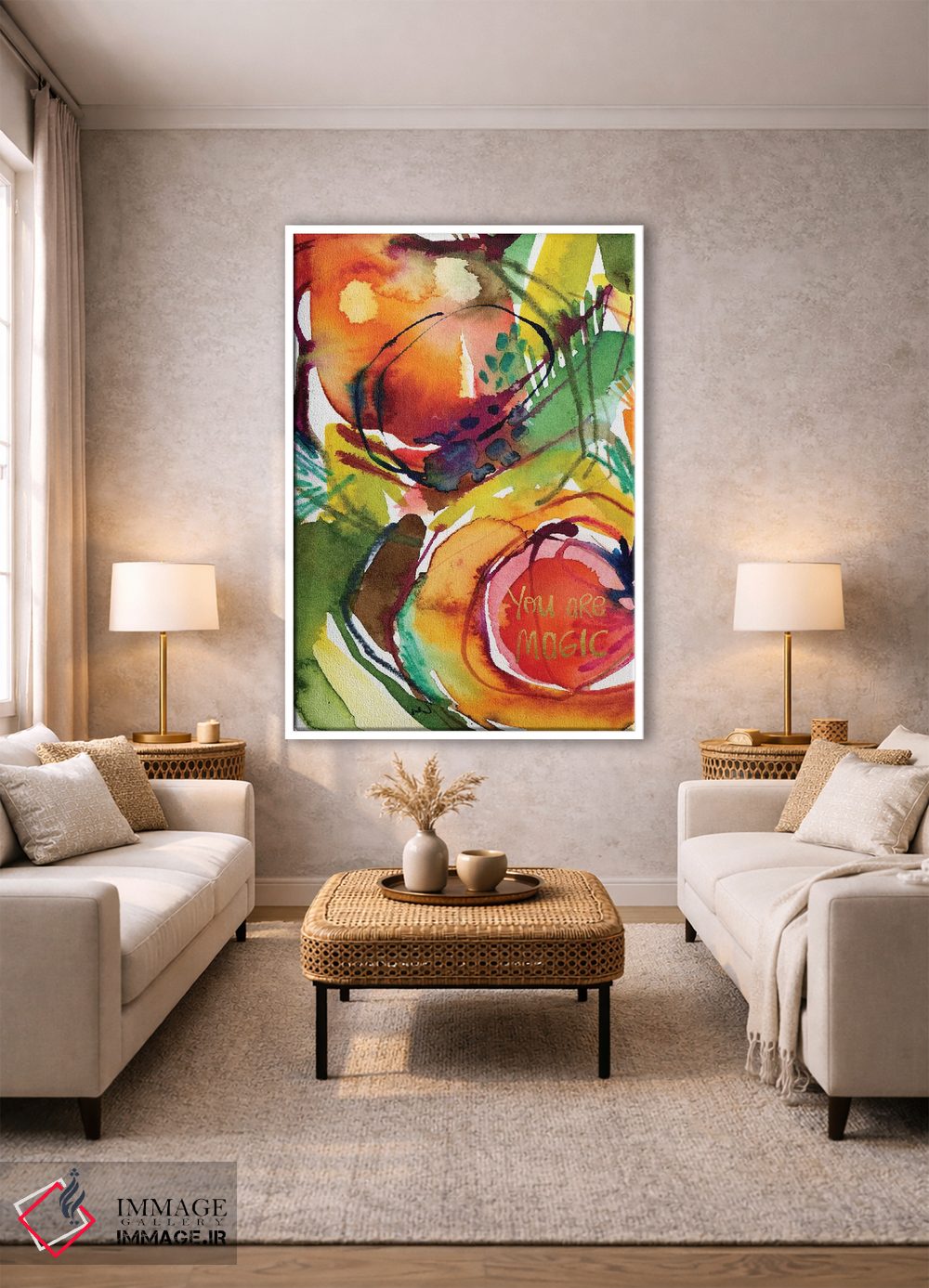 تابلو انتزاعی الهام نقاشانه شماره ۴ اثر جوی تینگ - D1W