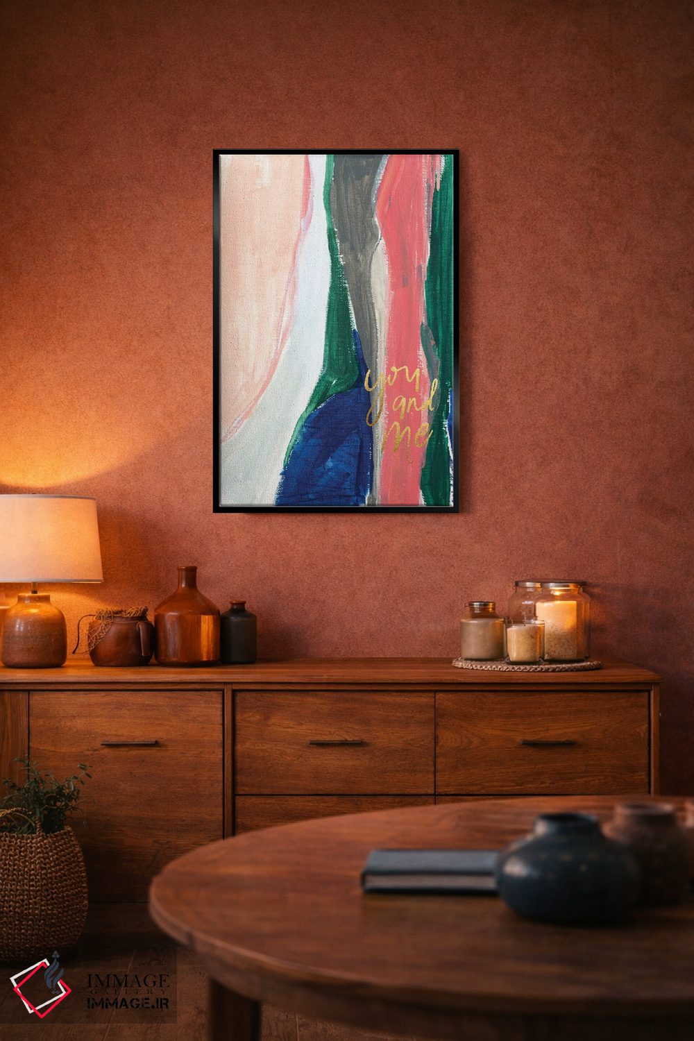 تابلو انتزاعی بلوک رنگی نقاشانه شماره ۳ اثر جوی تینگ - D4B