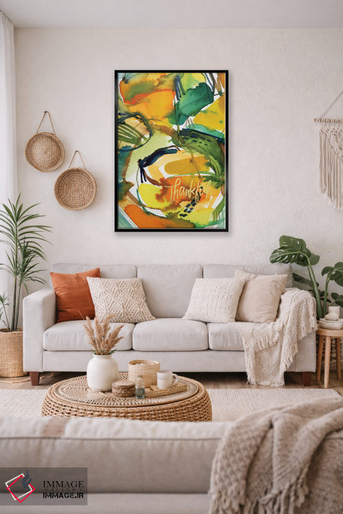 تابلو انتزاعی الهام نقاشانه شماره ۳ اثر جوی تینگ - D4B