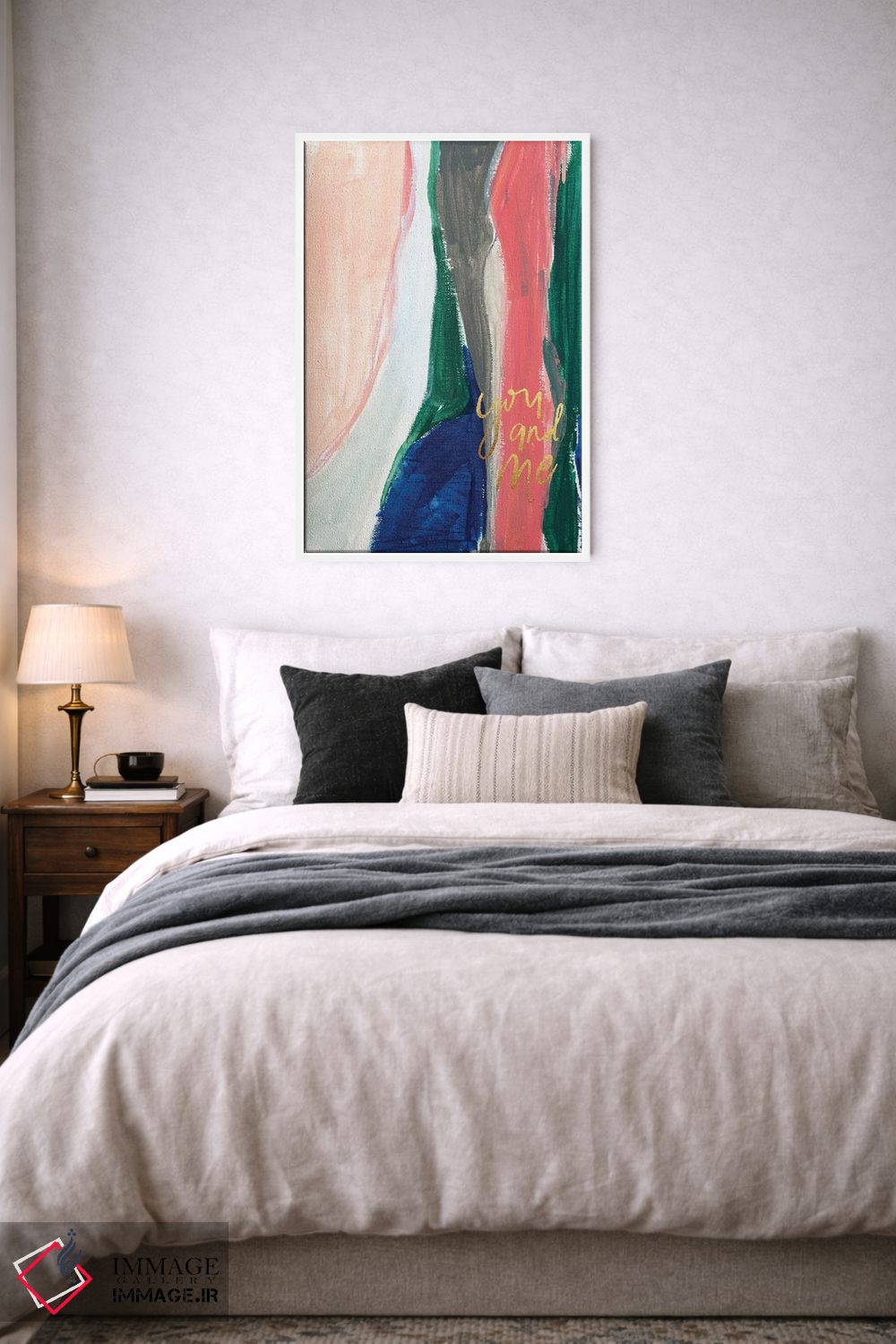 تابلو انتزاعی بلوک رنگی نقاشانه شماره ۳ اثر جوی تینگ - D5W