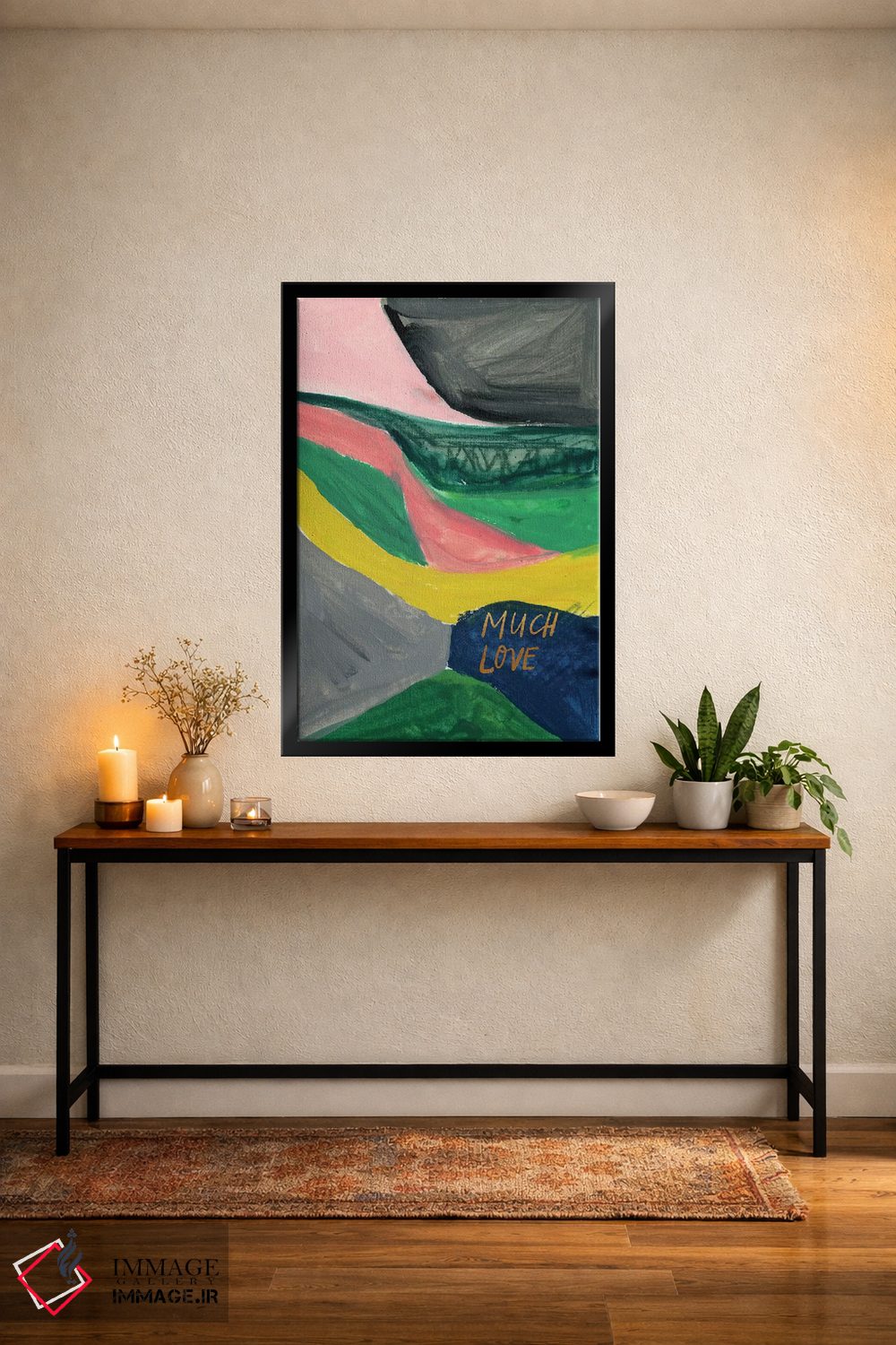 تابلو انتزاعی بلوک رنگی نقاشانه شماره ۹ اثر جوی تینگ - D4B