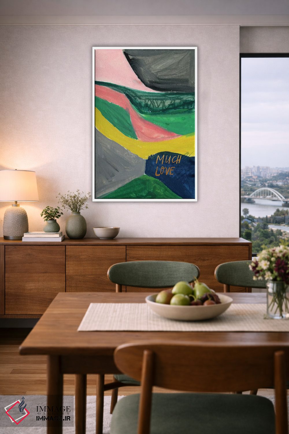 تابلو انتزاعی بلوک رنگی نقاشانه شماره ۹ اثر جوی تینگ - D5W