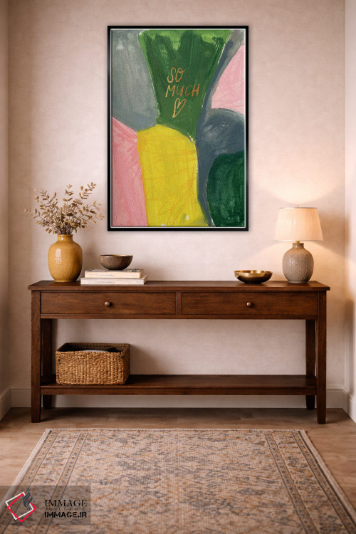 تابلو انتزاعی بلوک رنگی نقاشانه شماره ۱۱ اثر جوی تینگ - D3B