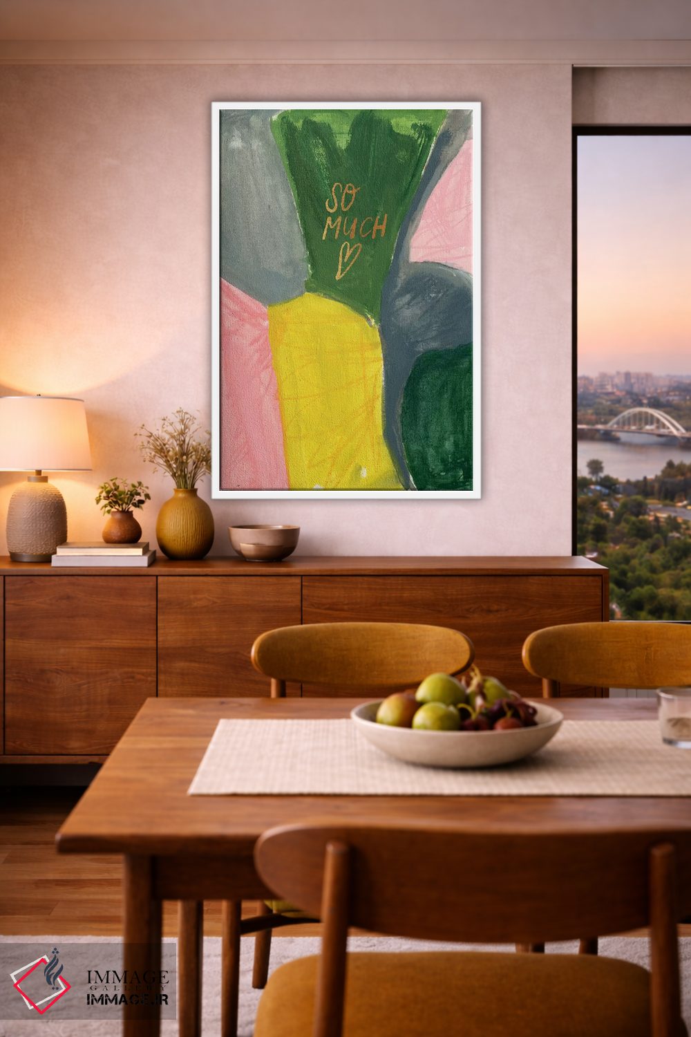 تابلو انتزاعی بلوک رنگی نقاشانه شماره ۱۱ اثر جوی تینگ - D6W