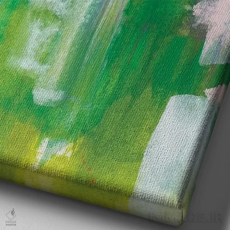 تابلو انتزاعی مقصد شماره ۱ اثر جوی تینگ - نمای نزدیک بافت بوم