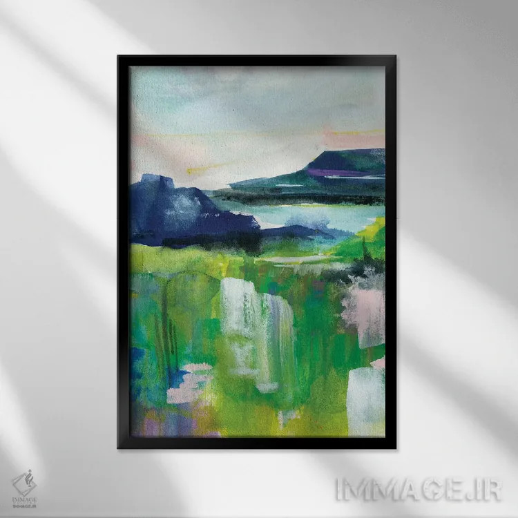 تابلو انتزاعی مقصد شماره ۱ اثر جوی تینگ - نمای قابدار مشکی