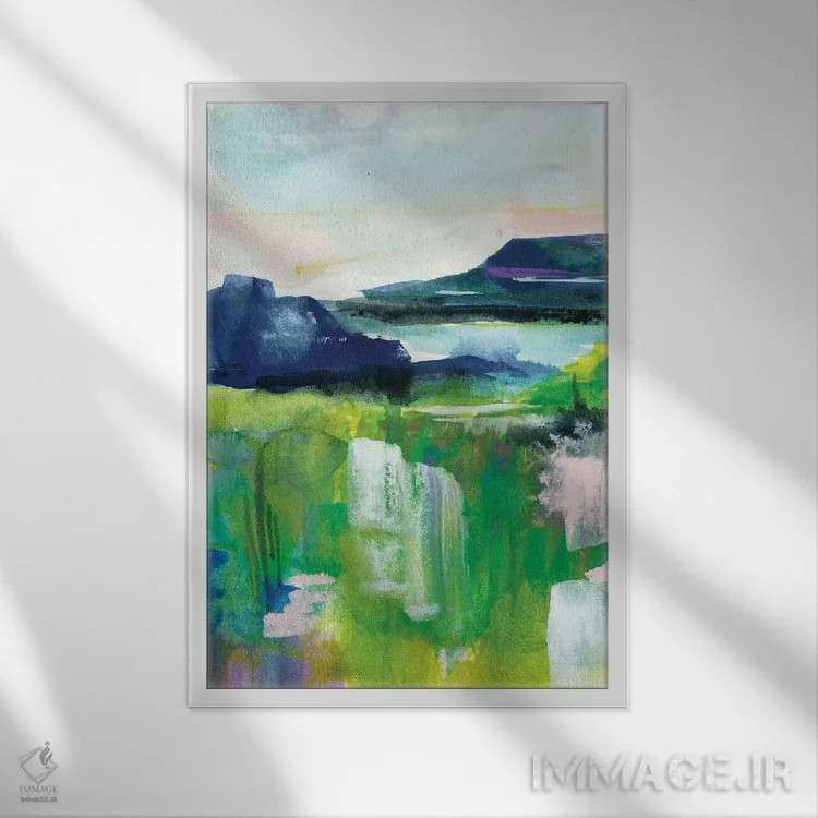 تابلو انتزاعی مقصد شماره ۱ اثر جوی تینگ - نمای قابدار سفید