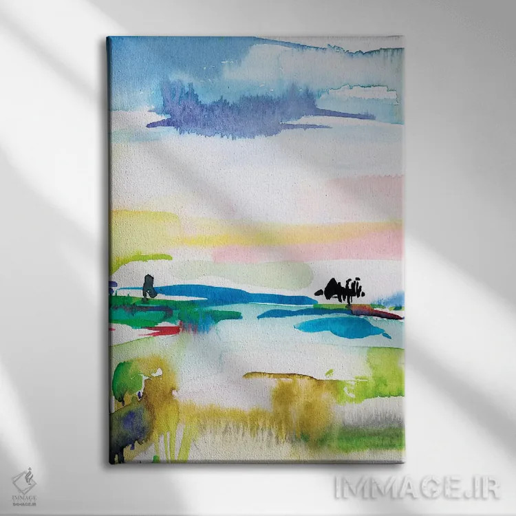 تابلو انتزاعی مقصد ۲ اثر جوی تینگ - نمای روبهرو روی دیوار