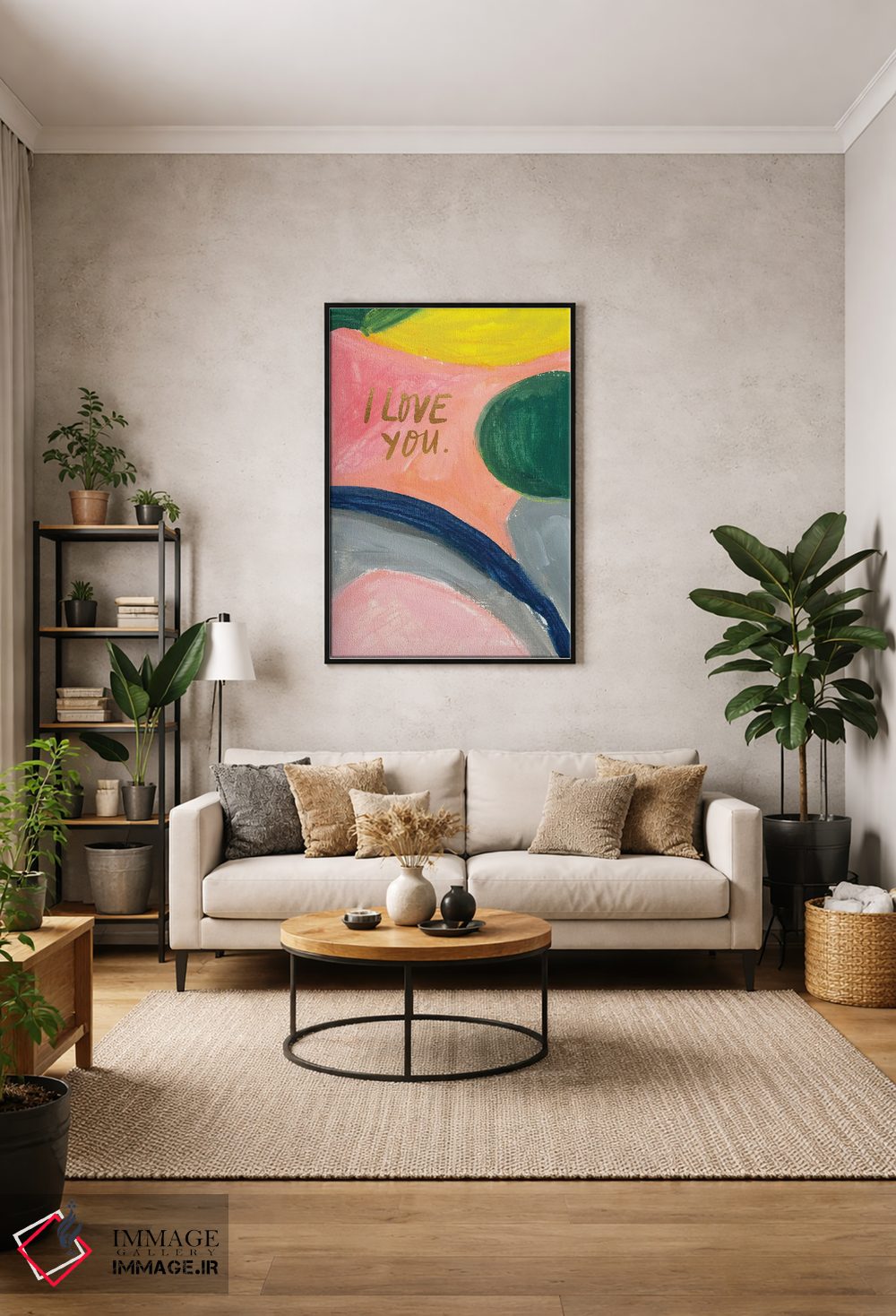 تابلو دکوراتیو بلوک رنگی نقاشانه شماره ۱۳ اثر جوی تینگ - D1B