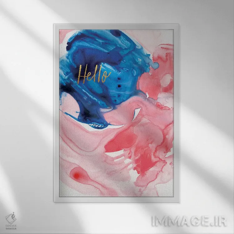 تابلو انتزاعی احساسات نقاشانه ۳ اثر جوی تینگ - نمای قابدار سفید