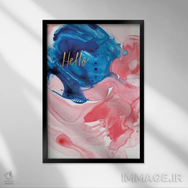 تابلو انتزاعی احساسات نقاشانه ۳ اثر جوی تینگ - نمای قابدار مشکی